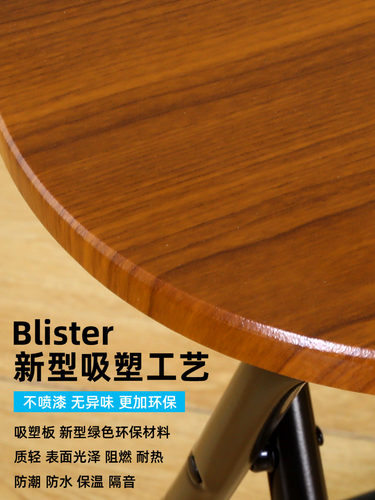 折叠椅子靠背凳子家用餐桌餐椅圆可叠放便携高脚折凳小型成人电脑 - 图2