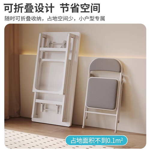 办公桌简易出租房用学习桌子小户型学生书桌可折叠电脑桌卧室家用 - 图0