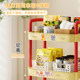 Cute multi-layer storage rack trolley for home storage