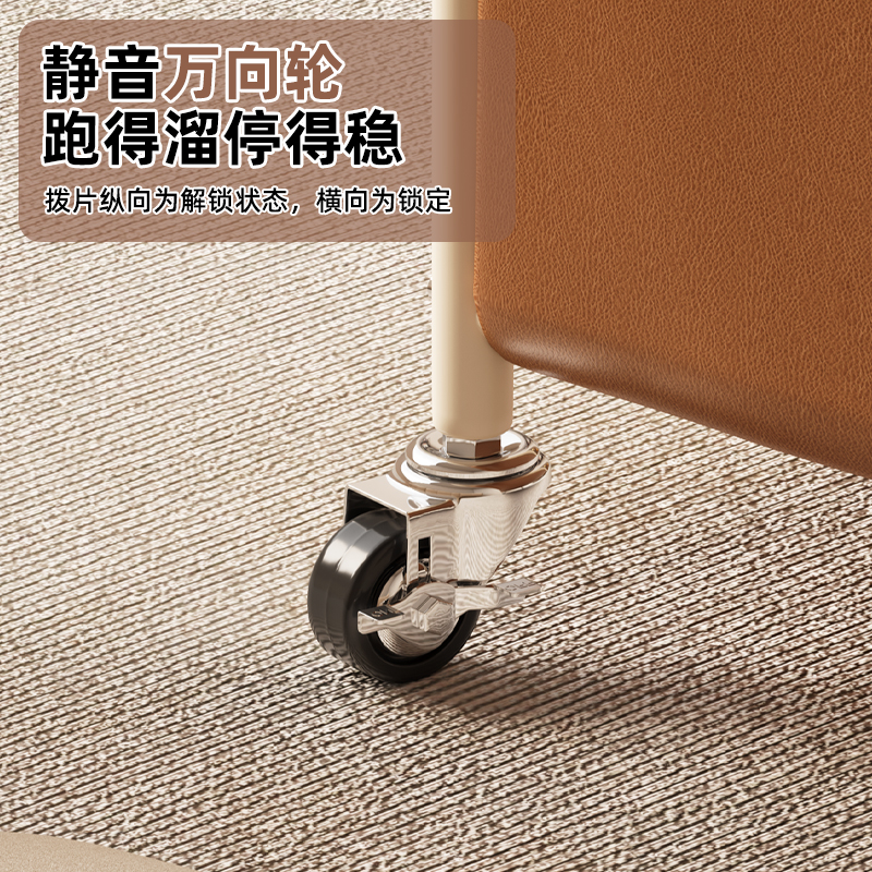 边几可移动小桌子客厅家用侧边柜零食推车餐车收纳沙发储物置物架 - 图3