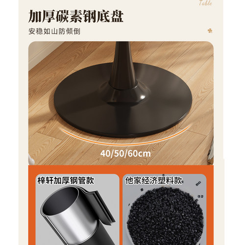 极简轻奢高级感客厅小圆桌子阳台茶几卧室床头床边桌沙发边几边柜 - 图1