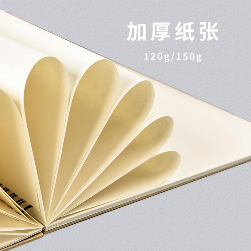 遵爵硬面8K素描本铅笔画线圈装16开素描速写本空白图画绘画本手绘写生本活页涂鸦本儿童涂画本A4学生画画本 - 图3