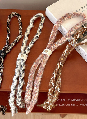 波西米亚风毛线编织项链