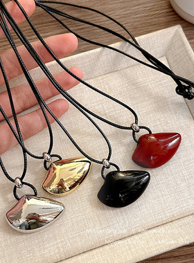 不规则小众吊坠长款项链