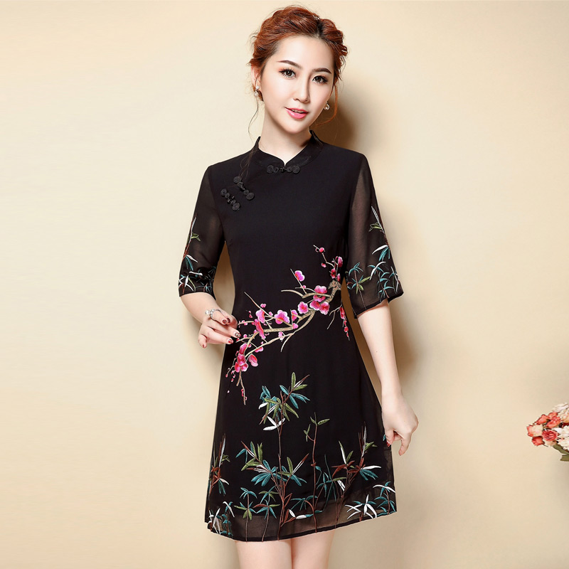 婚宴妈妈装旗袍婚礼婆婆装喜婆婆旗袍中年人女