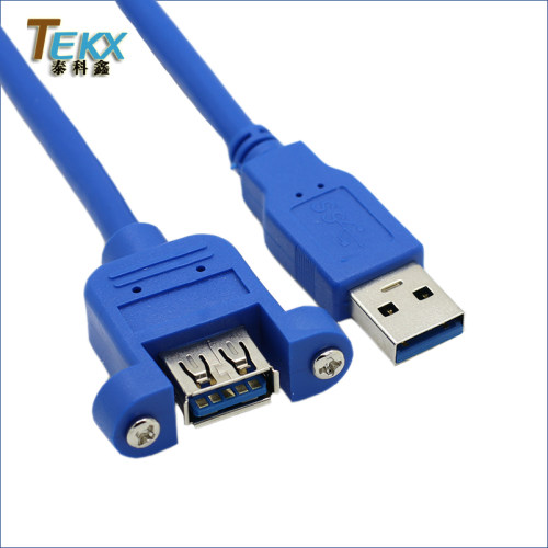 高速USB3.0延长线USB3.0公转母数据线USB3.0高速公母带固定螺丝孔USB3.0面板延长鼠标键盘U盘电脑电视打印机 - 图3