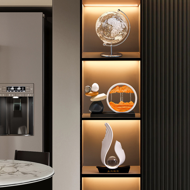 时来运转流沙画摆件客厅电视柜酒柜玄关轻奢高档高级装饰品办公室,淘宝优惠券,粉丝福利购,淘宝优惠卷