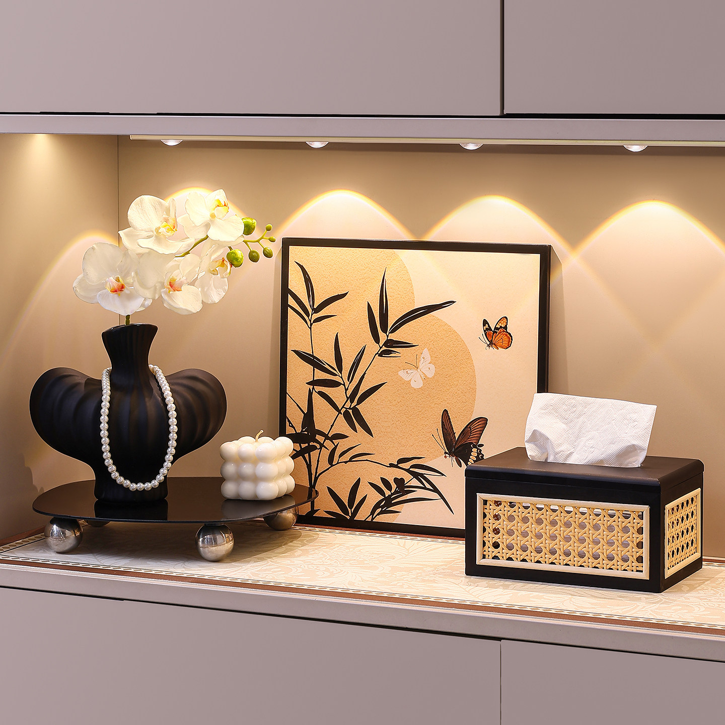 中古风纸巾盒客厅高档轻奢抽纸盒家用创意茶几装饰摆件餐桌收纳盒,淘宝优惠券,粉丝福利购,淘宝优惠卷