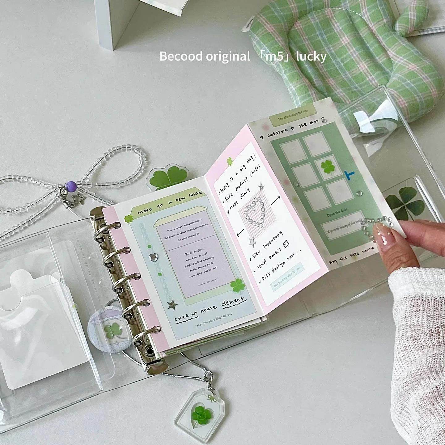 ins风纯色透明m5活页手账本高颜值简约随身日程记事本清新日记本,淘宝优惠券,粉丝福利购,淘宝优惠卷