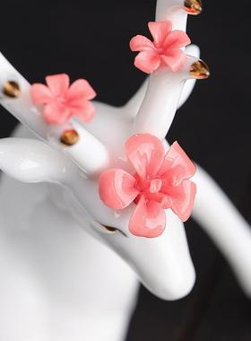 2024平安鹿车内饰品陶瓷车饰品