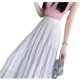 ສິ້ນ skirt cake ສໍາລັບແມ່ຍິງ 2025 summer ໃຫມ່ temperament ແອວສູງ slim pear-shaped ຮູບ A-line ຍາວ skirt ສີຂາວ