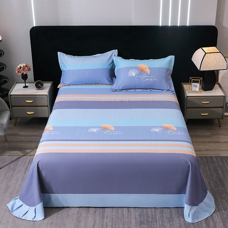 简约条格加厚纯棉磨毛床单单件全棉单双人床学生宿舍被单床品四季,淘宝优惠券,粉丝福利购,淘宝优惠卷