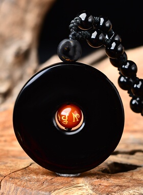 祥安灵阁象运泰顺吊坠黑曜石属猴2026年吉祥物男女生肖猴佩戴挂件