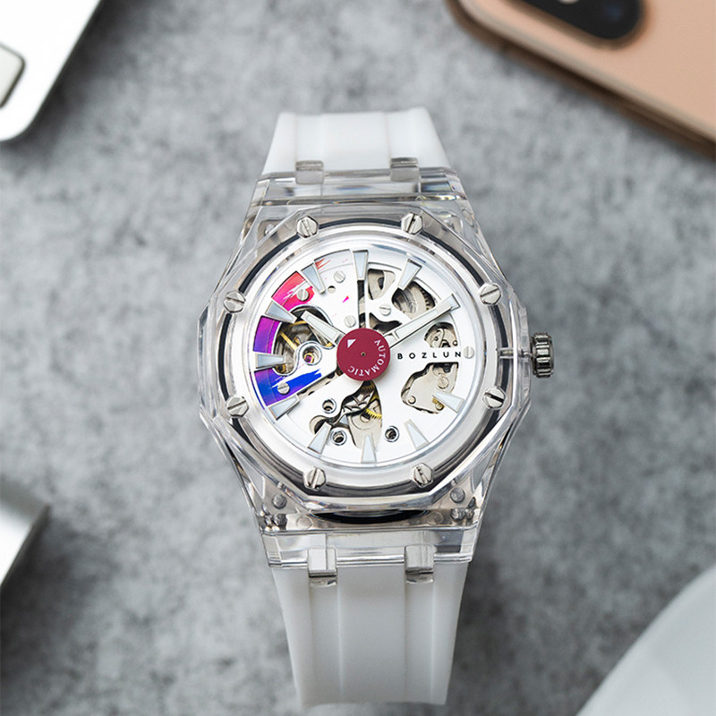 男士全自动时尚镂空防水夜光机械表 skmei博之轮国产腕表