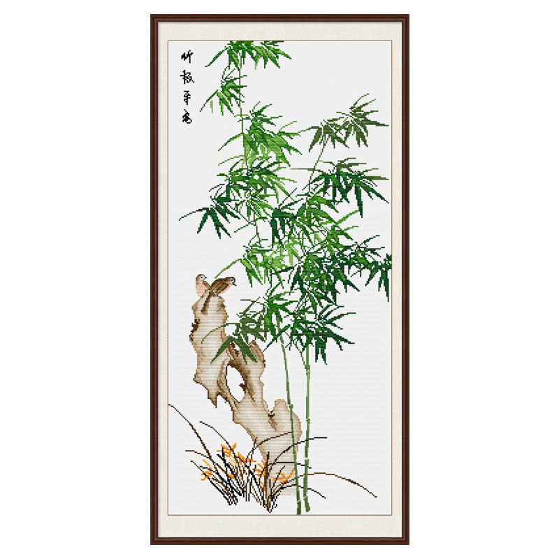 竹报平安十字绣春天2026年新款线秀客厅中式现代简约大气手工刺绣,淘宝优惠券,粉丝福利购,淘宝优惠卷