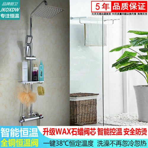 正品智能恒温混水阀全铜调温水龙头电热水器太阳能冷热淋浴花洒合 - 图2