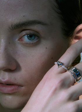 PEARLONA情侣巴洛克珍珠对戒戒指