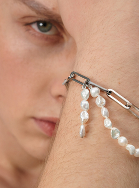 pearlona情侣珍珠手链拼接巴洛克