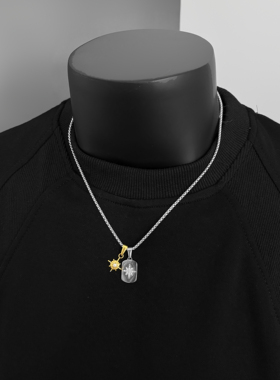 WHYBLUE八芒星不锈钢项链潮牌