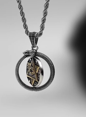 WHYBLUE 小众设计万视蛇契项链男个性冷淡风简约百搭蛇眼配饰女潮