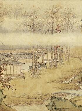 传世名画高清复制明代仇英夜游赤壁图国画山水人物艺术微喷装饰画