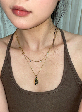 小众简约八芒星吊坠项链