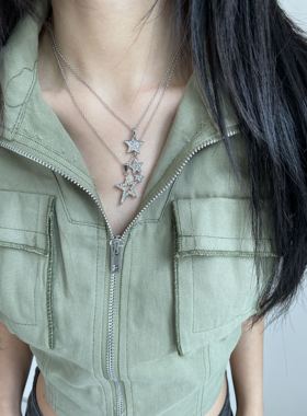 复古辣妹星星叠戴项链