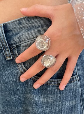 韩系清冷感透色树脂手镯