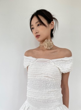 复古纯欲立体玫瑰花颈链