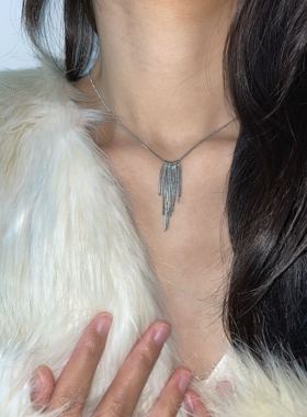 高级感简约气质流苏项链