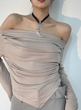 欧美复古超大月亮项链