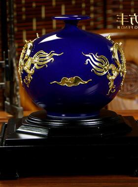 漆线雕双龙戏珠家居客厅工艺品