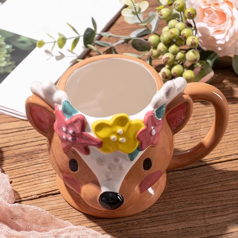 外贸圣诞老人马克杯可爱卡通动漫水杯陶瓷咖啡杯盘子家用节日礼物,淘宝优惠券,粉丝福利购,淘宝优惠卷