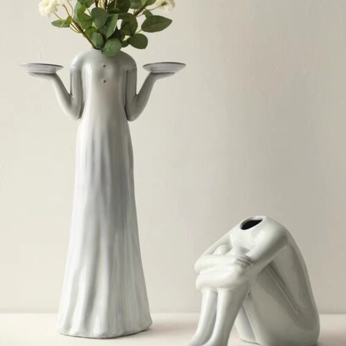 现货泰Yarnnakarn创意瓷手作Still LIfe人体雕塑花器装饰摆件花瓶 - 图0