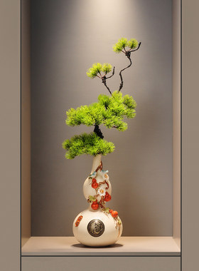 五福临门葫芦摆件客厅招财玄关壁龛花瓶装饰新中式乔迁新居礼物