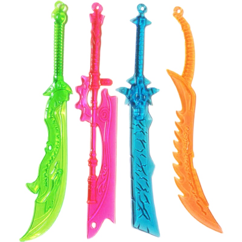 加长版水晶兵器大全大号塑料刀子武器模型全套益智儿童玩具刀剑枪 - 图3