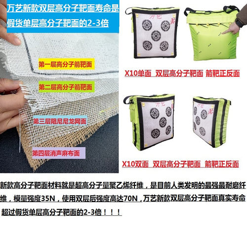 正品万艺X10高分子凯夫拉箭靶复合弓美猎反曲传统箭靶子纤维箭靶 - 图0