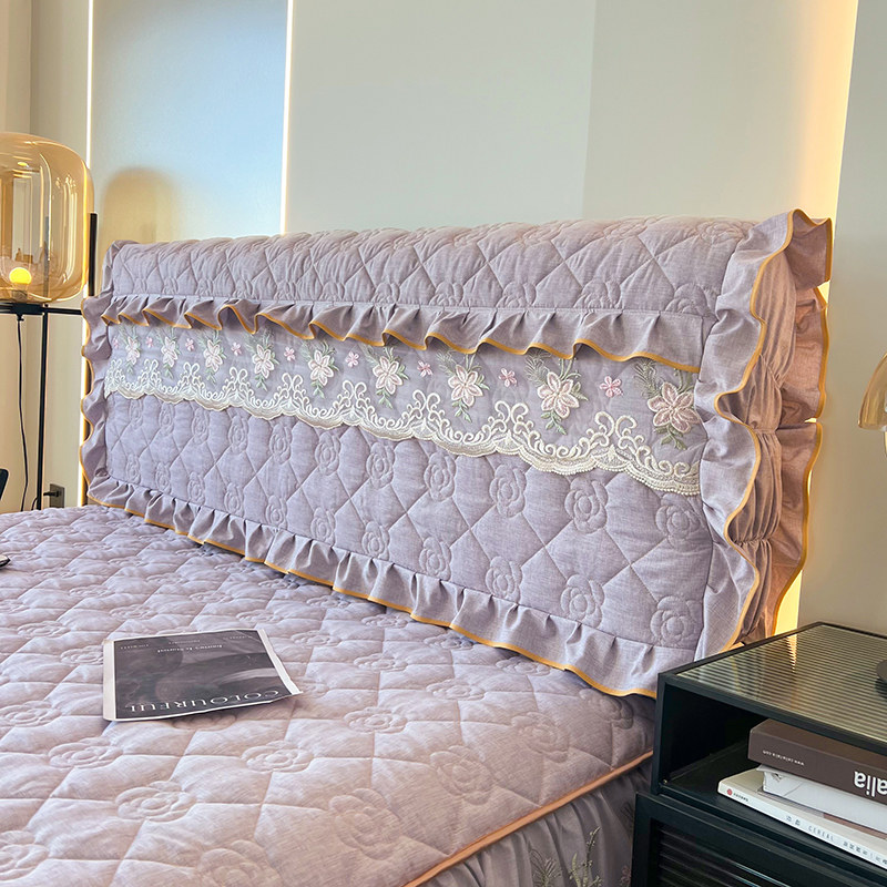加厚水洗棉夹棉床裙床头罩三件套夹棉床罩床垫保护套四季欧式新款,淘宝优惠券,粉丝福利购,淘宝优惠卷