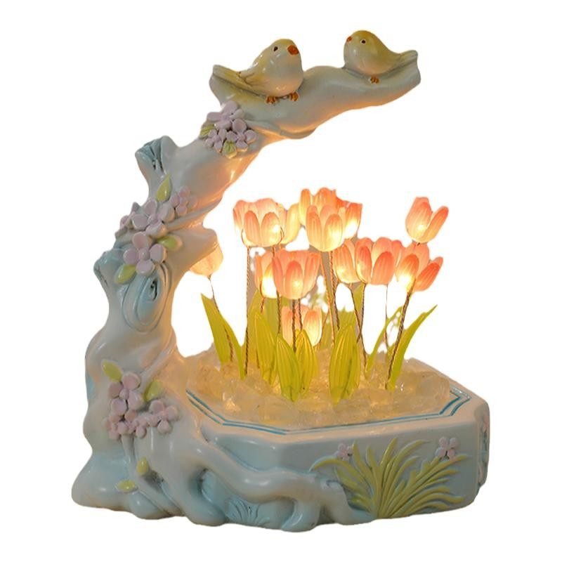 郁金香小夜灯摆件手工diy卧室装饰品生日礼物女生闺蜜送女友新年,淘宝优惠券,粉丝福利购,淘宝优惠卷