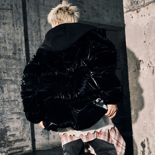 GENANX闪电潮牌冬季潮流新款加厚鸭绒羽绒服立领外套保暖面包服男 - 图2