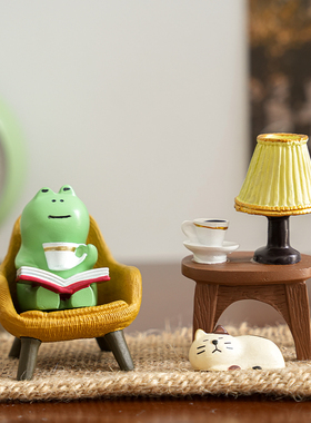 青蛙摇椅桌面装饰摆件解压礼物