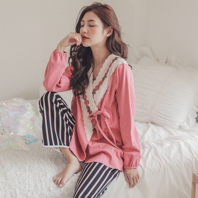 樱狼产后月子服春秋纯棉怀孕期睡衣 sakurawolf家居服套装