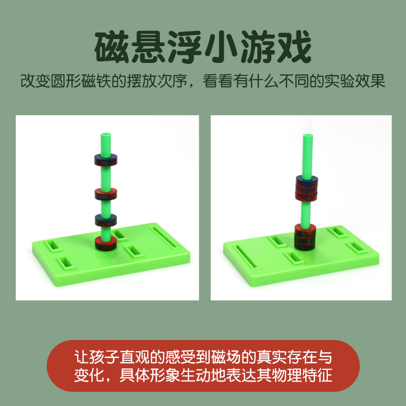 科学实验磁铁U型马蹄条形小学生磁铁套装磁悬浮指南针磁粉 - 图2