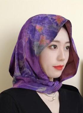 2025新款防晒丝巾帽香云纱