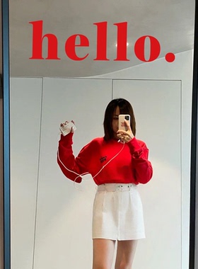 hello镜子装饰贴纸 克莱因蓝色英文字母墙贴小红书落地镜自拍防撞
