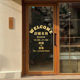 Business hours glass door sticker decorative advertising wall sticker