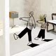 Character silhouette glass door and window decorative stickers
