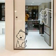 Pick up the kitten, cute animal, dog, interesting creative wall sticker, shop kitchen sliding glass door, advanced anti-collision