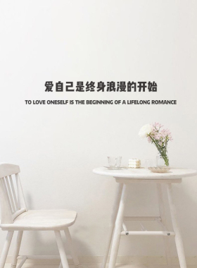 个性文字墙面装饰贴纸PVC