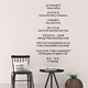 Typography text stickers wall decoration wall stickers